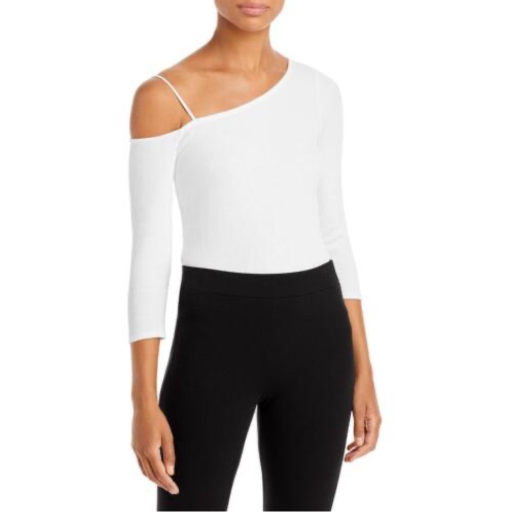 Theory Off-Shoulder Ribbed Top
